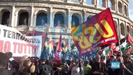 Roma al via il corteo per la Palestina e la Flotilla