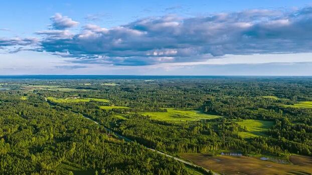 Aerial view of the lush forests and fields Latvia. Aerial view of the lush forests and fields Latvia.