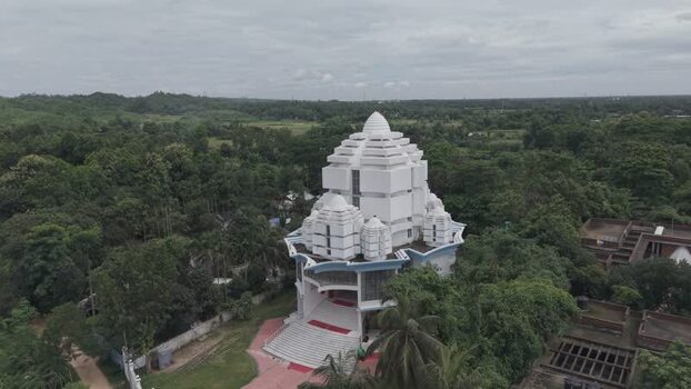 Aerial view of University of Chittagong Temple Bangladesh.