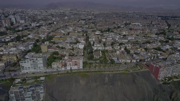 Aerial view of Barranco Malecon in Barranco Peru. Aerial view of Barranco Malecon in Barranco Peru.