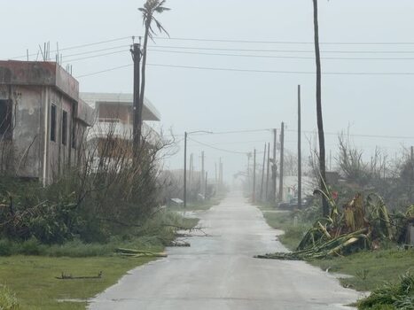 View of storm damage in San Jose Northern Mariana Islands. View of storm damage in San Jose Northern Mariana Islands.
