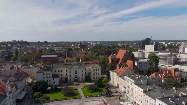 Aerial view of Old Market Square Bydgoszcz Poland. Aerial view of Old Market Square Bydgoszcz Poland.