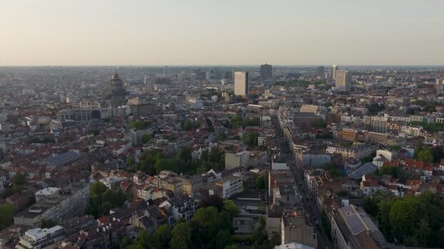 Aerial view of Brussels cityscape in Belgium. Aerial view of Brussels cityscape in Belgium.