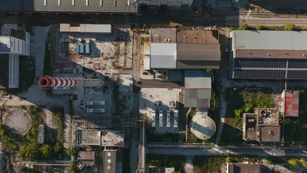 Aerial view of industrial site in Nera Montoro Italy. Aerial view of industrial site in Nera Montoro Italy.