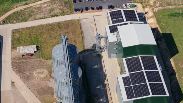 Aerial view of Navara Oat Milling in Kettering United Kingdom. Aerial view of Navara Oat Milling in Kettering United Kingdom.