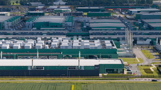 Aerial view of Hyperscale Datacenter in The Netherlands Aerial view of Hyperscale Datacenter in The Netherlands