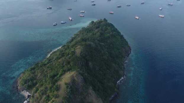 Aerial view of Pulau Kelor in Komodo Indonesia. Aerial view of Pulau Kelor in Komodo Indonesia.