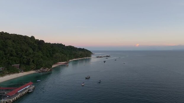 Aerial view of Perhentian Islands coastline in Terengganu Malaysia. Aerial view of Perhentian Islands coastline in Terengganu Malaysia.