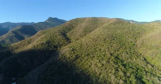 Aerial view of Cepe mountains Venezuela.