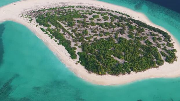 Aerial view of a tropical island and turquoise waters Maldives. Aerial view of a tropical island and turquoise waters Maldives.