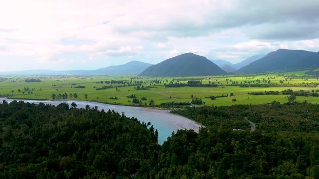 Aerial view of Hokitika Gorge New Zealand. Aerial view of Hokitika Gorge New Zealand.