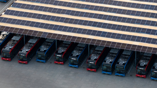 Purmerend Netherlands 15 June 2026 Aerial drone view of the EBS charging hub in Purmerend zero emission buses sustainable public transport infrastructure. Purmerend Netherlands 15 June 2026 Aerial drone view of the EBS charging hub in Purmerend zero emission buses sustainable public transport infrastructure.