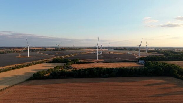 Aerial view of Chelveston Renewable Energy farm United Kingdom. Aerial view of Chelveston Renewable Energy farm United Kingdom.