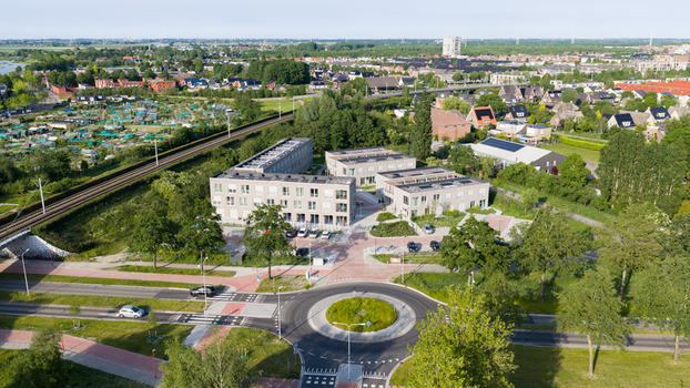 Aerial View of Flexwoningen Ruimtebaan in Zoetermeer Aerial View of Flexwoningen Ruimtebaan in Zoetermeer