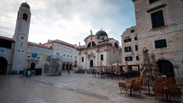 Aerial view of St. Blaise Church in Dubrovnik Croatia. Aerial view of St. Blaise Church in Dubrovnik Croatia.