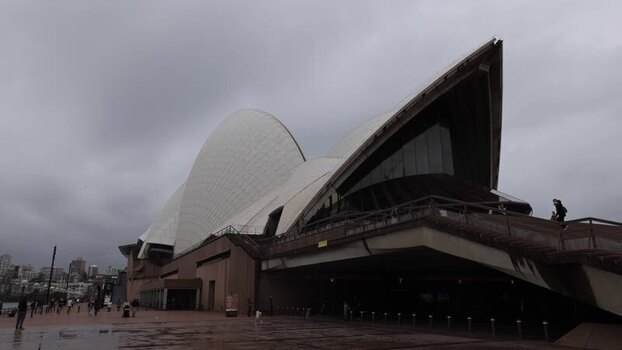 View of Sydney Opera House in Sydney Australia.