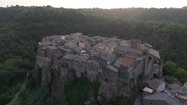 Aerial view of Calcata village Italy. Aerial view of Calcata village Italy.