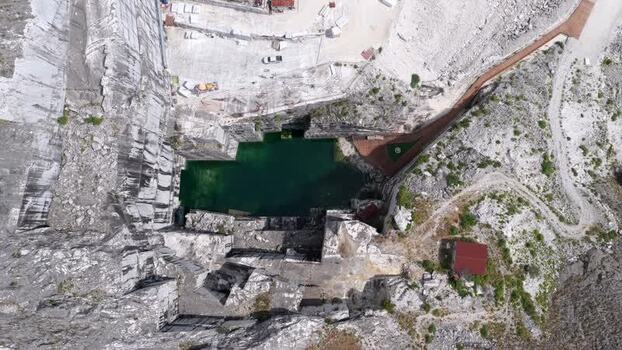 Aerial view of Carrara marble quarry Italy. Aerial view of Carrara marble quarry Italy.