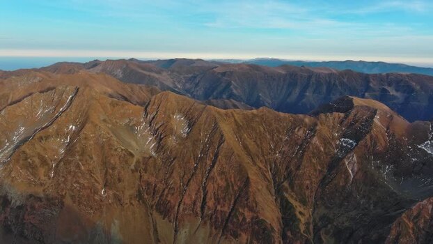 Aerial view of Transfagarasan mountain range in Romania. Aerial view of Transfagarasan mountain range in Romania.