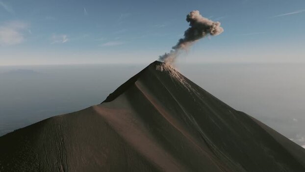 Aerial view of Acatenango volcano erupting Guatemala. Aerial view of Acatenango volcano erupting Guatemala.