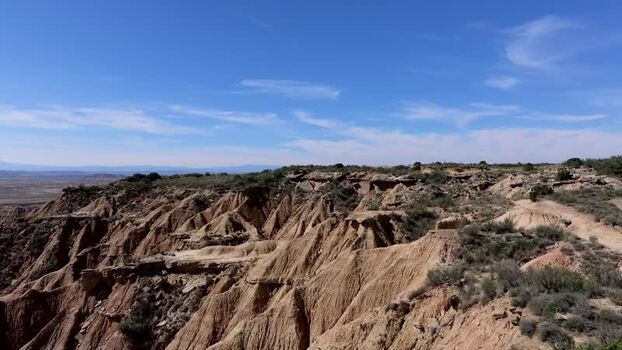 Aerial view of Bardenas Reales Spain.