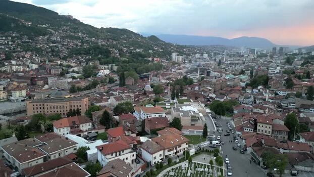 Aerial view of Sarajevo cityscape Bosnia and Herzegovina. Aerial view of Sarajevo cityscape Bosnia and Herzegovina.