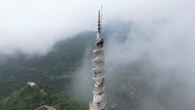 Aerial view of Ambuluwawa Tower in the mountains Sri Lanka. Aerial view of Ambuluwawa Tower in the mountains Sri Lanka.