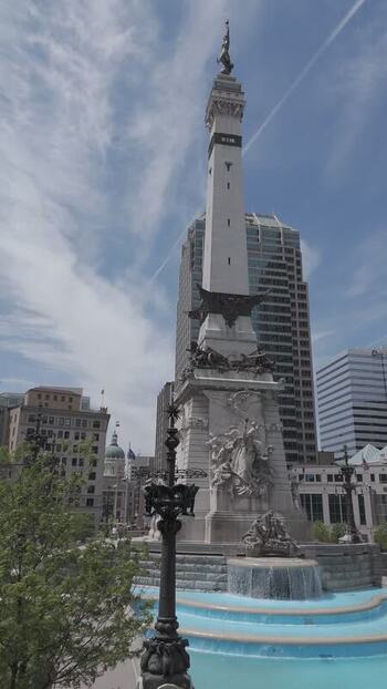 Aerial view of Soldiers and Sailors Monument USA. Aerial view of Soldiers and Sailors Monument USA.