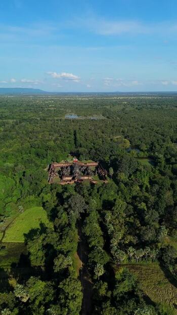 Aerial view of Angkor Archaeological Park in Cambodia. Aerial view of Angkor Archaeological Park in Cambodia.