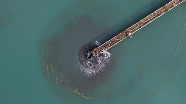 Aerial view of a pier structure United States. Aerial view of a pier structure United States.