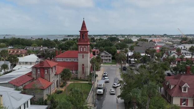 Aerial view of Grace United Methodist Church United States.