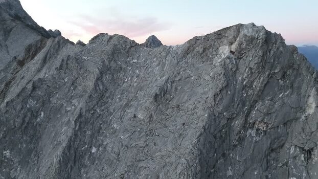 Aerial view of Pizzo d Uccello in the Apuan Alps Italy.
