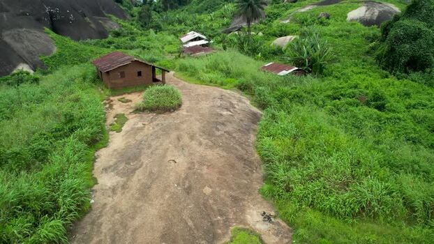 Aerial view of Idanre Hill in Ondo Nigeria.