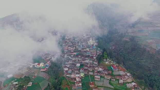 Aerial view of Nepal Van Java in Magelang Indonesia. Aerial view of Nepal Van Java in Magelang Indonesia.