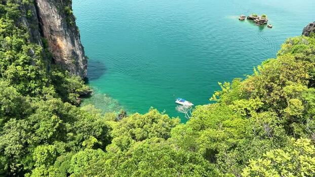 View of tropical karsts in Ao Nang Thailand.