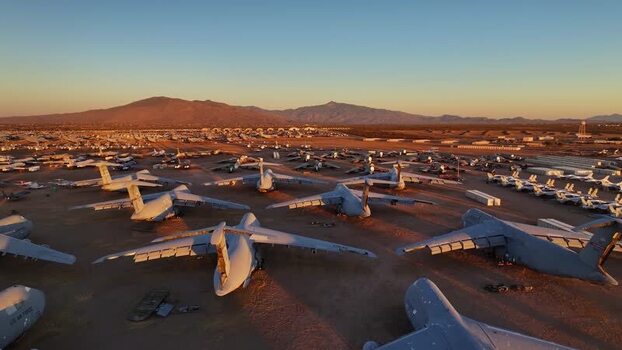 Aerial view of aircraft storage at AMARG United States. Aerial view of aircraft storage at AMARG United States.