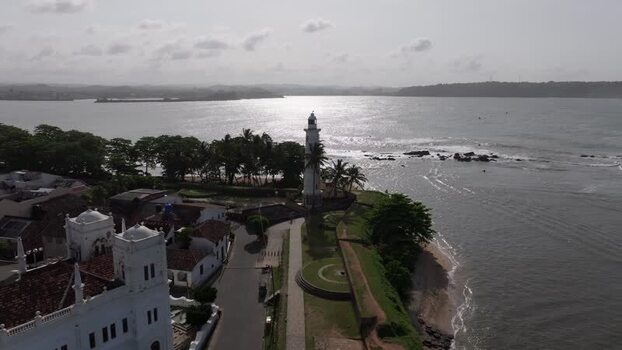 Aerial view of Galle Lighthouse in Galle Sri Lanka.