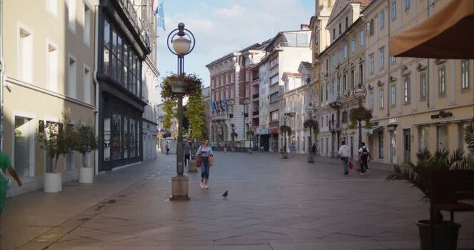 View of Korzo street in Rijeka Croatia.