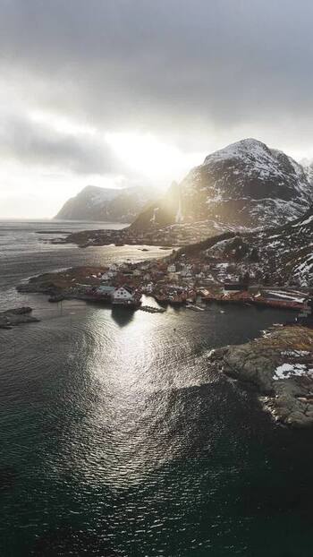 Aerial view of Tind Norway.