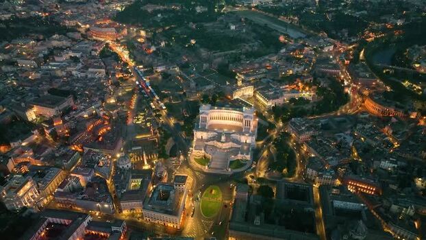 Aerial view of the Altare della Patria Italy. Aerial view of the Altare della Patria Italy.