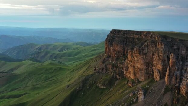 Aerial view of Bermamyt plateau in Russia.