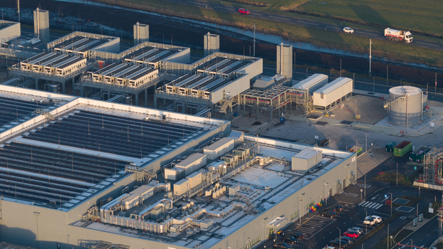 Data Center Construction in Winschoten aerial.
