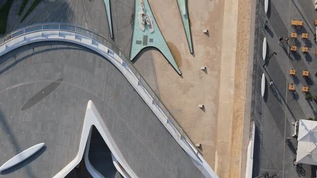 Aerial view of Eleftheria Square in Nicosia Cyprus.