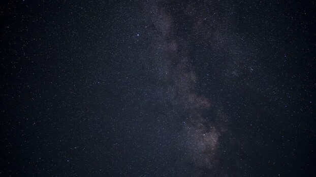 View of the Milky Way over the night sky in Pakistan.