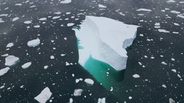 Aerial view of Ilulissat Icefjord in Greenland. Aerial view of Ilulissat Icefjord in Greenland.