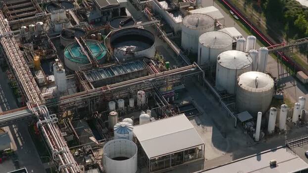Aerial view of industrial facility in Nera Montoro Italy. Aerial view of industrial facility in Nera Montoro Italy.
