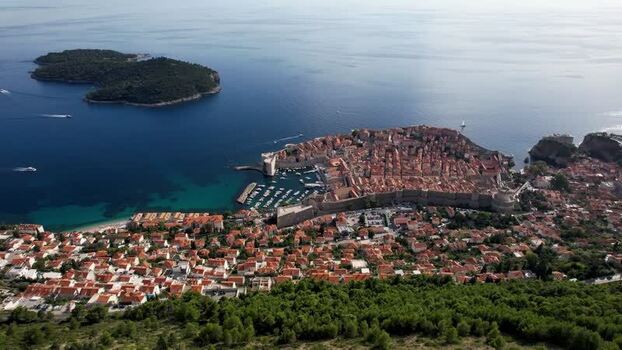 Aerial view of Dubrovnik Old Town Croatia. Aerial view of Dubrovnik Old Town Croatia.