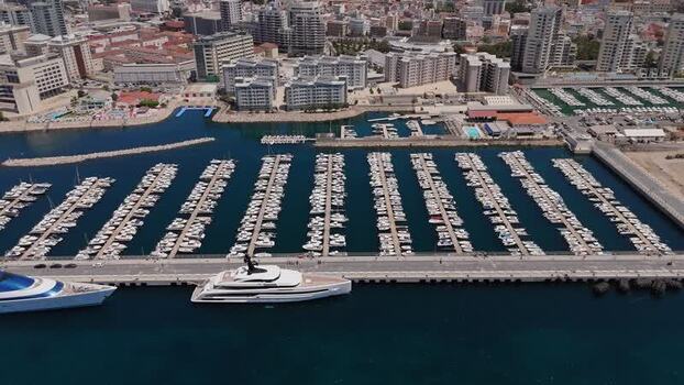 Aerial view of Mid Harbour Small Boats Marina in Gibraltar. Aerial view of Mid Harbour Small Boats Marina in Gibraltar.
