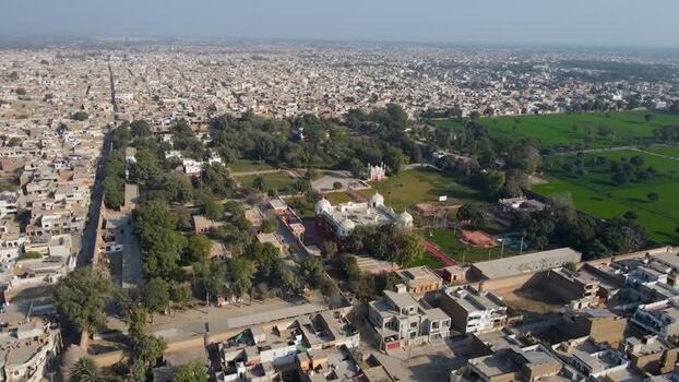 Aerial view of Barbar mahal bahawalpur Pakistan.
