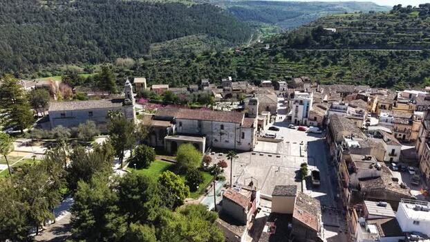 Aerial view of the historic town of Ragusa Italy. Aerial view of the historic town of Ragusa Italy.